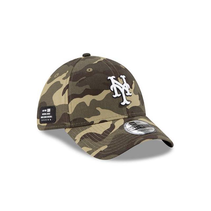 MLB New York Mets Armed Forces Weekend 39Thirty Stretch Fit (OVL3316) - Green New Era Caps